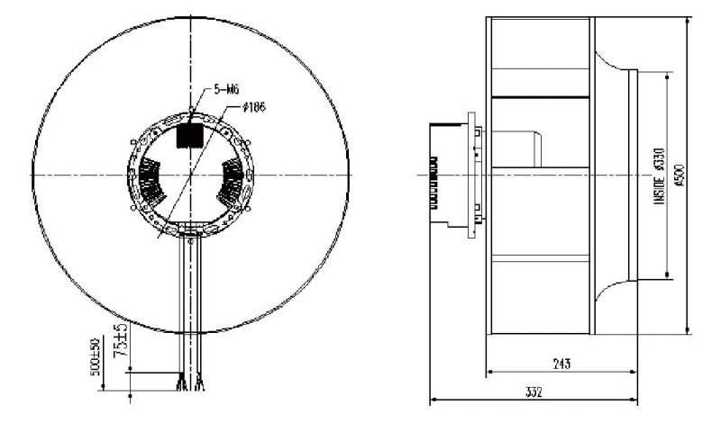 直流離心風機結(jié)構(gòu)圖